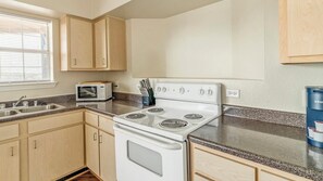 Fridge, dining tables