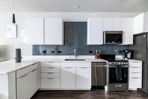 Fridge, dining tables