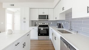 Fridge, dining tables