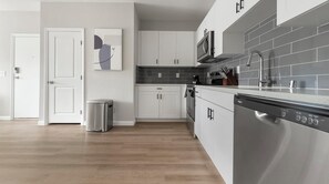 Fridge, dining tables