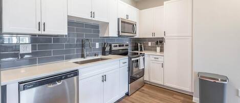 Fridge, dining tables