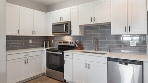 Fridge, dining tables
