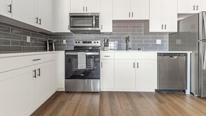 Fridge, dining tables