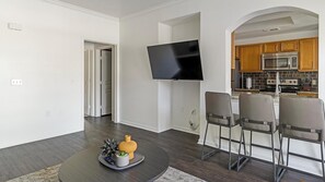 Fridge, dining tables