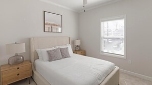 2 bedrooms, desk, iron/ironing board, WiFi