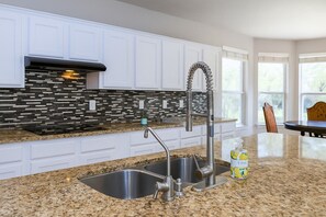 Microwave, oven, stovetop, dishwasher