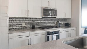Fridge, dining tables