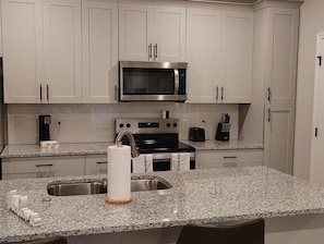 Fridge, dining tables