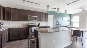 Fridge, dining tables