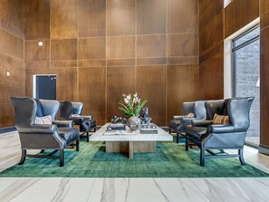 Lobby - Landing | Modern 1BD, Pool, Gym (Houston)