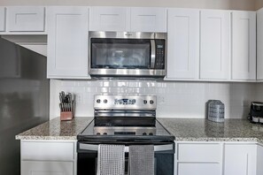 Fridge, dining tables