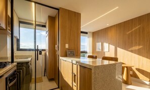 Basic Apartment | Private kitchen - Comfort and Exclusivity in the Best Location in Brasilia in a Building With a Pool and gym - GET (Guará)