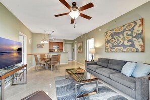 Living area - 2 BR/2 BA Condo in Downtown WPB • Pool • Gym • Parking Spot  • Juliet Balcony (West Palm Beach)
