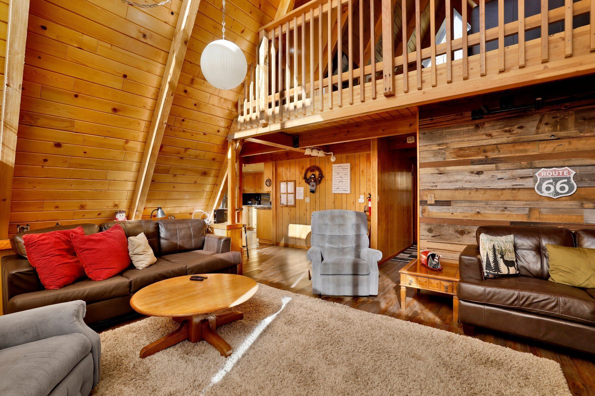 Cabin, Multiple Beds, Pool Access, Mountain View (VC653) | Living area | Fireplace