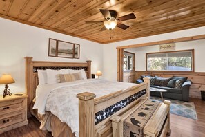 Hytte - flere senge - boblebad - bjergudsigt (VC610) | Individuelt design, individuel indretning, sengetøj