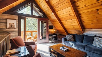 Cabin, Multiple Beds, Pool Access, Mountain View (2552) | Living area | Fireplace