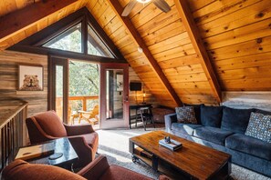 Cabin, Multiple Beds, Pool Access, Mountain View (2552) | Living area | Fireplace - The Refugio #2552 (Big Bear Lake)