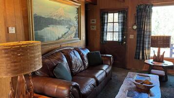 Hytte - flere senge - adgang til pool - bjergudsigt (VC339) | Opholdsområde | Pejs