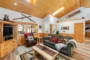 Cabin, Multiple Beds, Pool Access, Mountain View (VC617) | Living area | Fireplace - Wren's Nest #617 (Big Bear Lake)