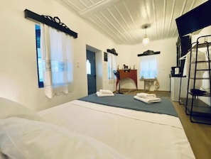 2 bedrooms, in-room safe, iron/ironing board, travel cot