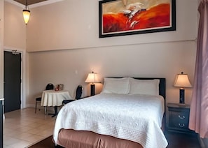 Desk, iron/ironing board, free WiFi, bed sheets
