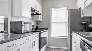 Fridge, dining tables