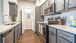 Fridge, dining tables