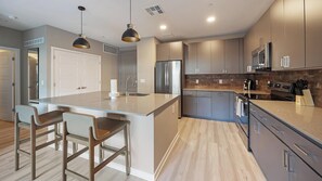 Fridge, dining tables - Landing | Stunning 1BD, Game Room, Gym (Phoenix)