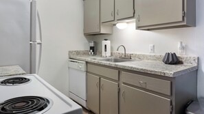 Fridge, dining tables