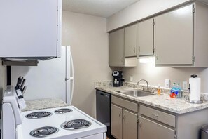 Fridge, dining tables