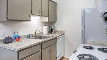 Fridge, dining tables