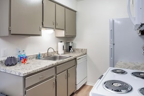 Fridge, dining tables