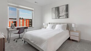 2 bedrooms, desk, iron/ironing board, WiFi