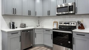 Fridge, dining tables