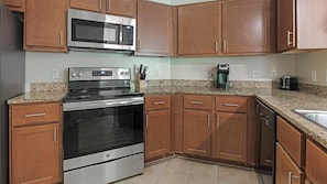 Fridge, dining tables