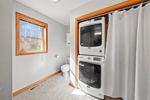 Hair dryer, towels