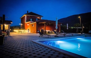 A heated pool