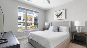 2 bedrooms, desk, iron/ironing board, WiFi