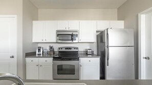 Fridge, dining tables