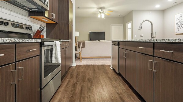 Fridge, dining tables - Landing | Incredible 1BD, Courtyard, Gym (Chesterfield)