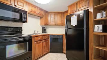 Fridge, dining tables