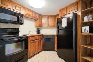 Fridge, dining tables
