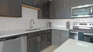 Fridge, dining tables