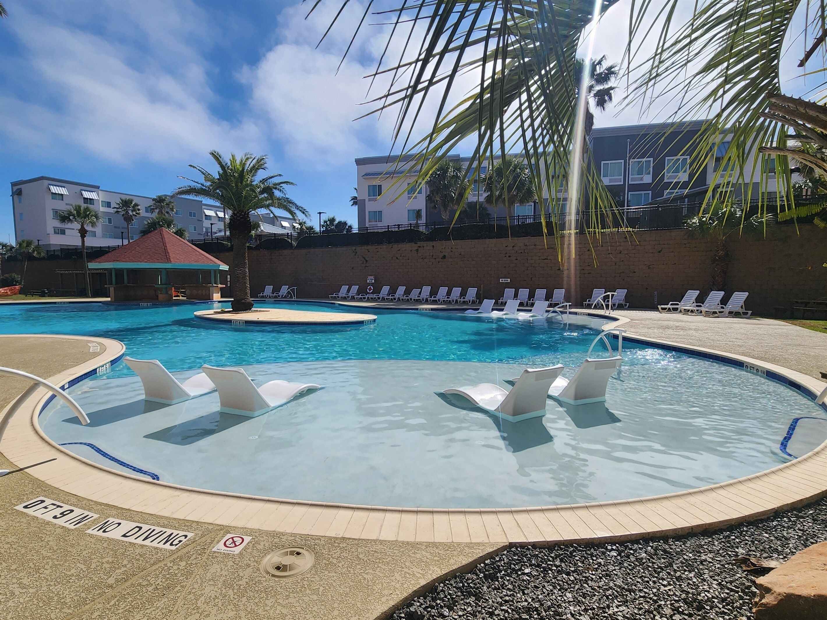 A heated pool