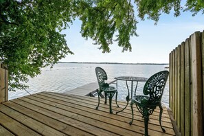 Terrace/patio - Lakefront Family Escape w~ Hot Tub ~Stunning Views
House and BoatHouse (Lake Mills)