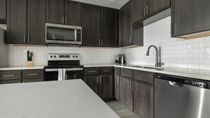 Fridge, dining tables