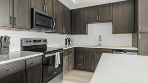 Fridge, dining tables