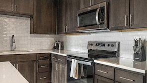Fridge, dining tables