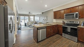 Fridge, dining tables - Landing | Incredible 1BD, Gym, Clubhouse (Loveland)