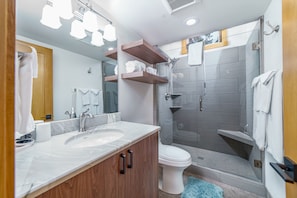 Sèche-cheveux, serviettes fournies